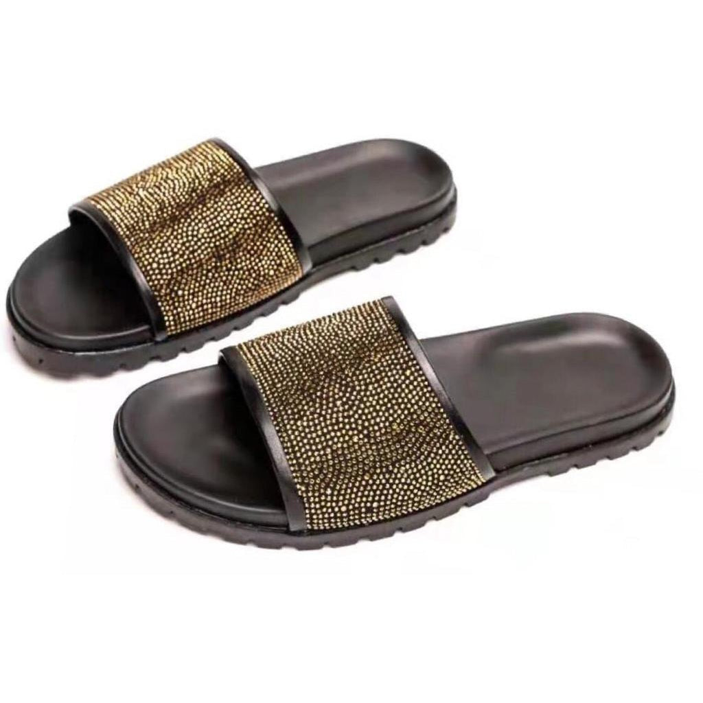 DNA BLACK&GOLD STONES SLIDE