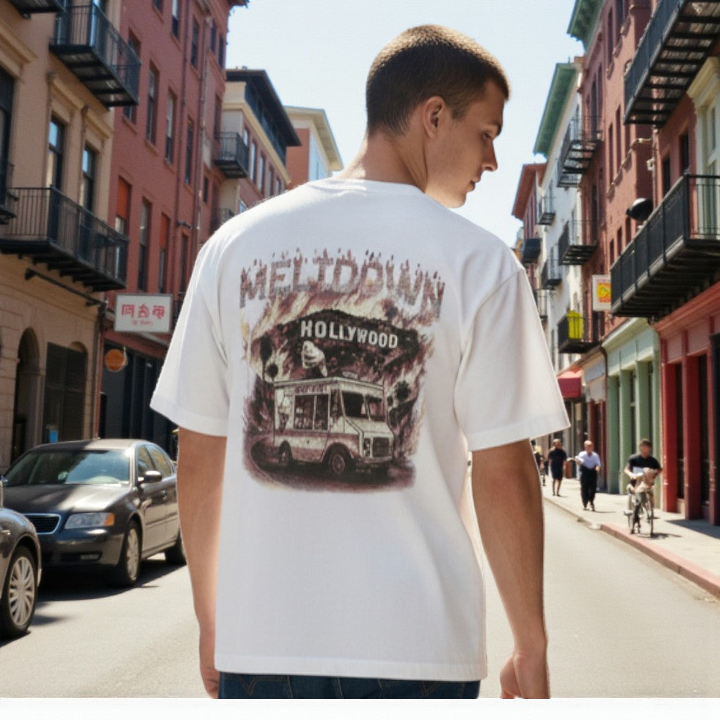 TAN - MELTDOWN ON SUNSET STONE SHIRT
