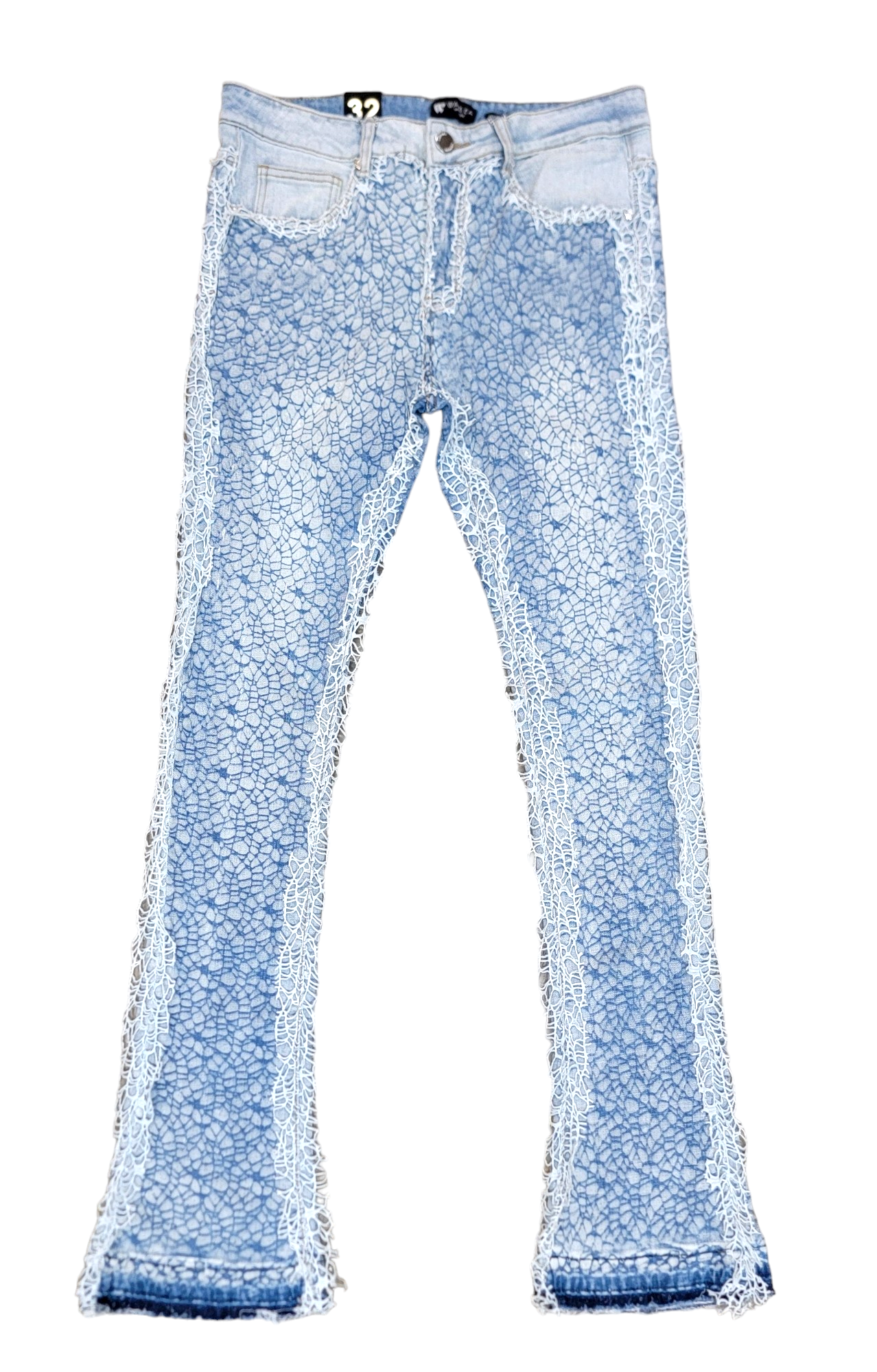 WAIMEA SPIDERWEBB STACKED BLUE JEANS