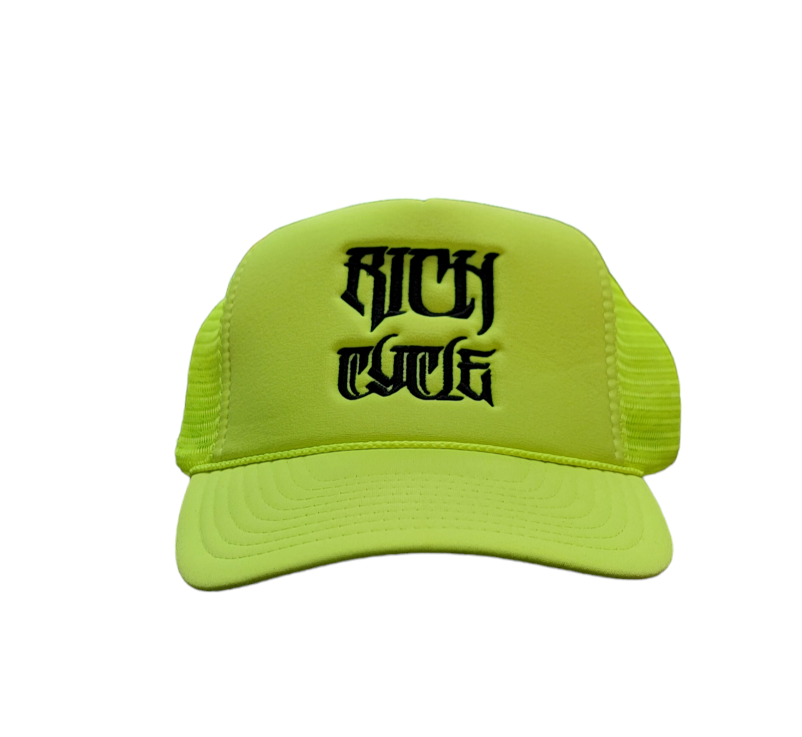 RICH CYCLE TRUCKER HAT-NEON