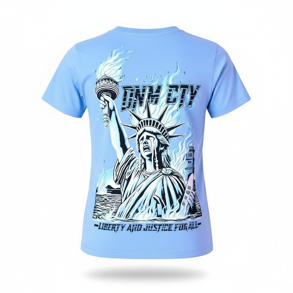 KIDS LIBERTY DROWNING  T SHIRT - BABY BLUE