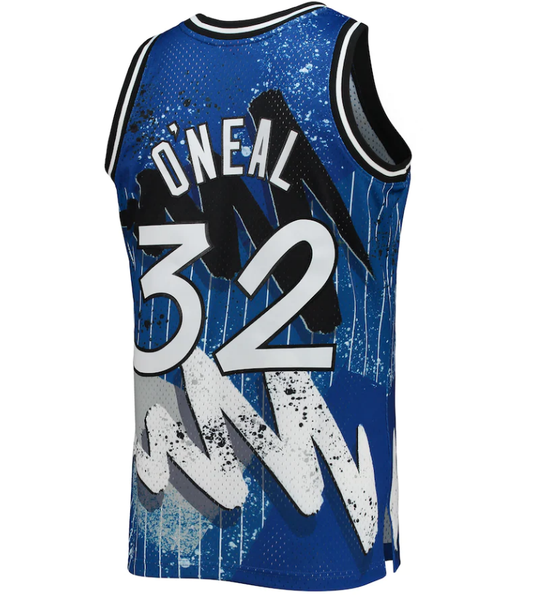 Men's Orlando Magic Shaquille O'Neal Mitchell & Ness Blue Hardwood Classics 1994-95 Hyper Hoops Swingman Jersey