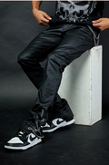 KND4909 JET BLACK - SIDE CHAIN JEANS
