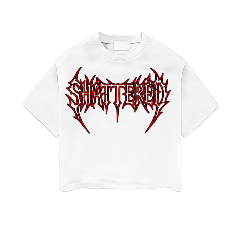 SHATTERED HEART WHITE TEE