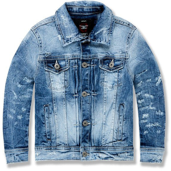 JC KIDS HAMILTON DENIM TRUCKER JACKET (AGED WASH)