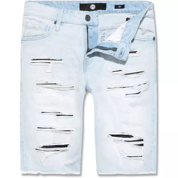 BALTIMORE RETRO DENIM SHORTS (ICE BLUE)