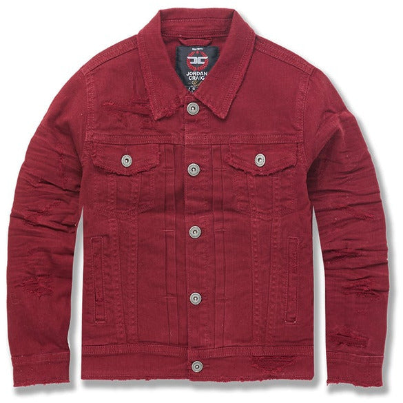 JC KIDS TRIBECA TWILL TRUCKER JACKET (BORDEAUX)