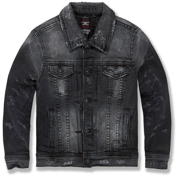 JC KIDS HAMILTON DENIM TRUCKER JACKET (FADED BLACK)