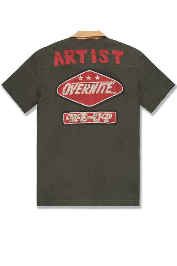 The Re-Up Mechanic Shirt - Olive