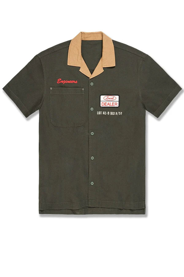 The Re-Up Mechanic Shirt - Olive
