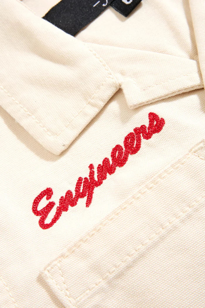 BOYS LOCAL ART DEALER CAMP SHIRT - BONE