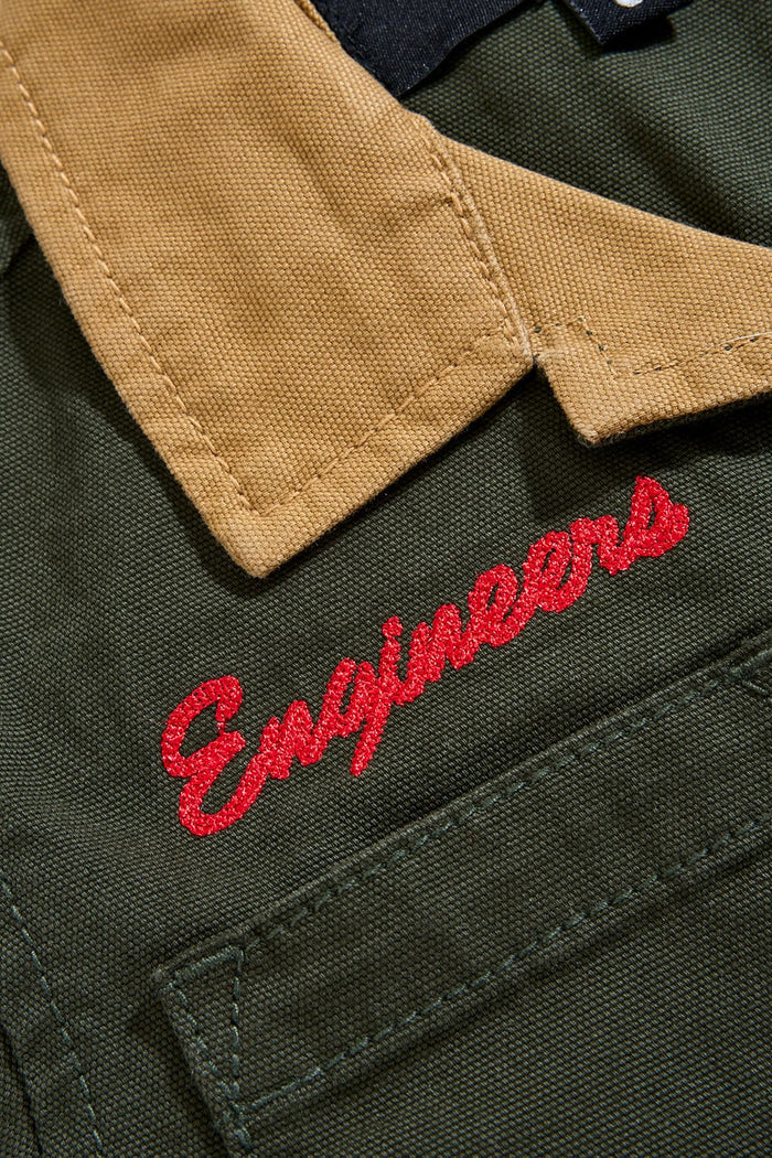 BOYS LOCAL ART DEALER CAMP SHIRT - OLIVE