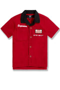 BOYS LOCAL ART DEALER CAMP SHIRT - RED