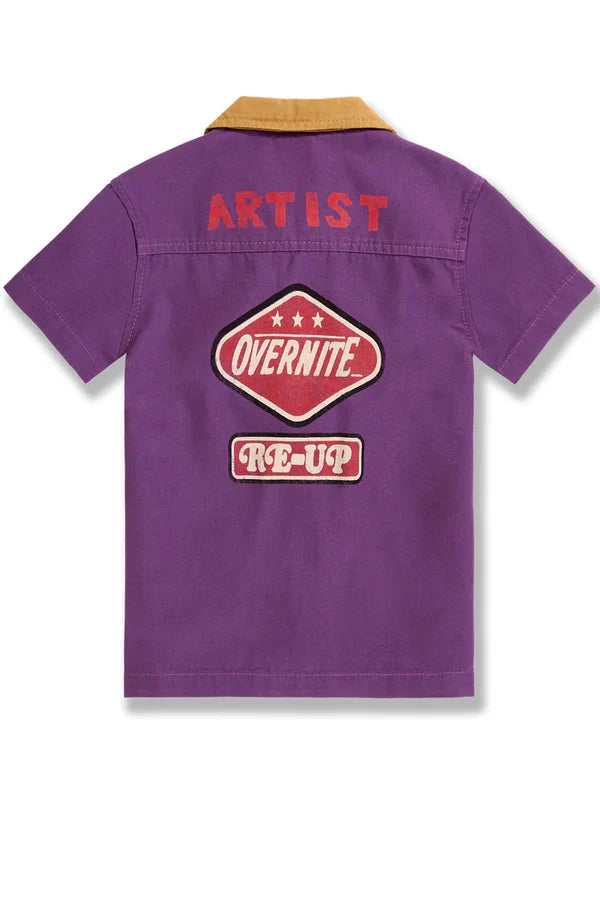 Kids The Re-Up Mechanic Shirt -Purple