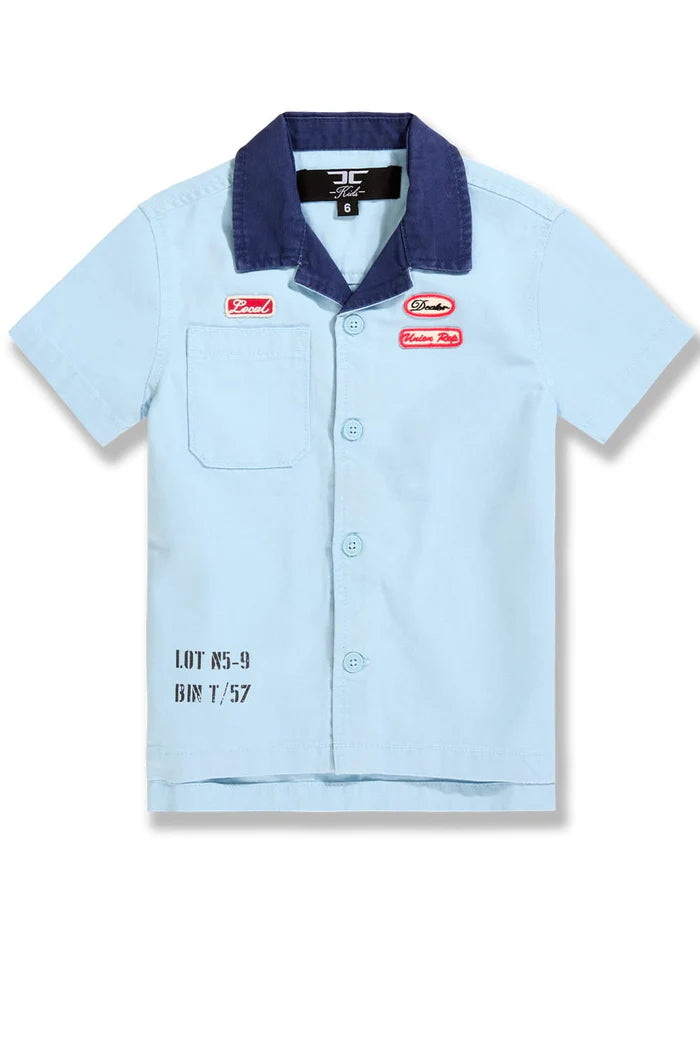 Kids The Re-Up Mechanic Shirt -Service Blue