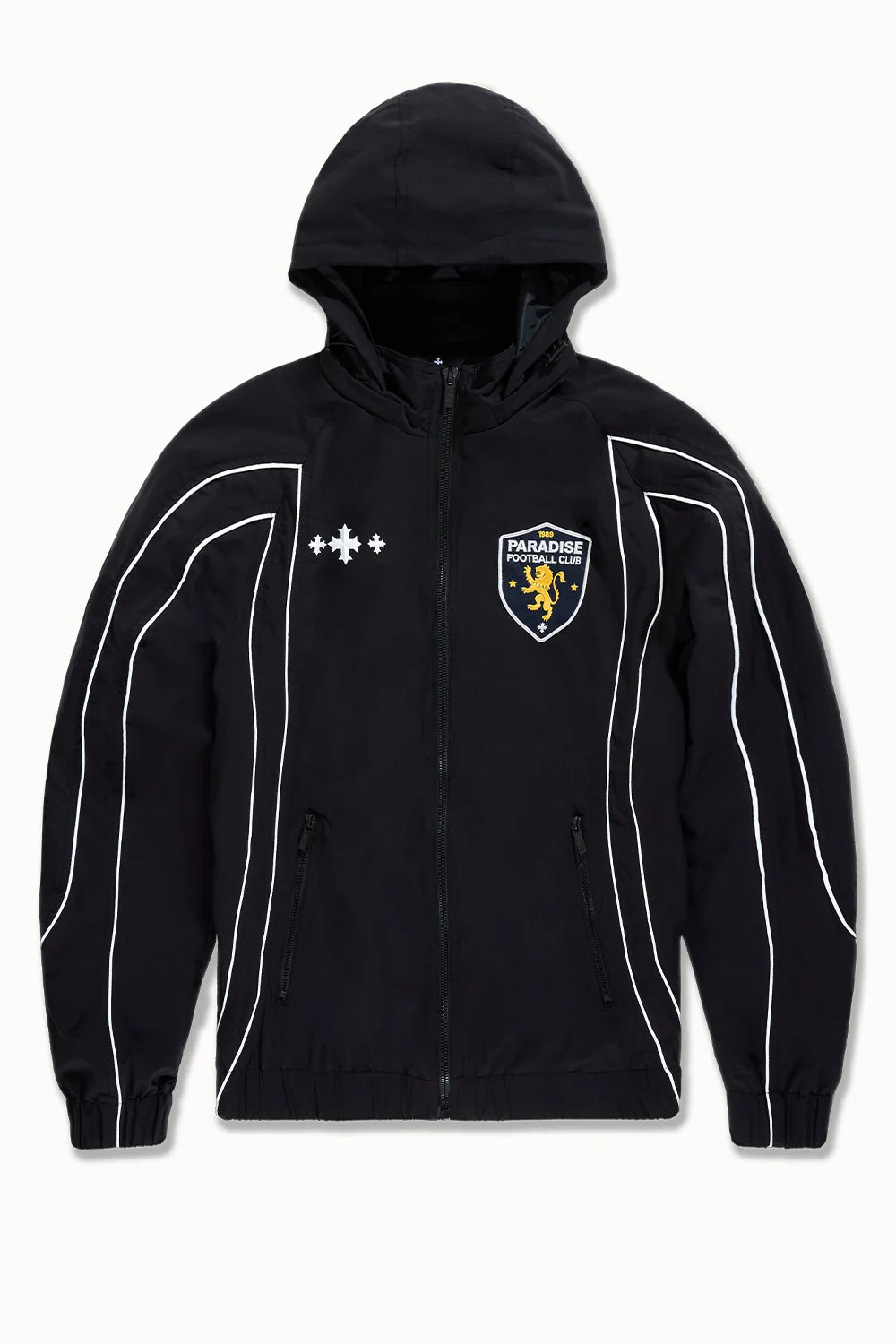 Hooligan Hooded Track Jacket (Black)