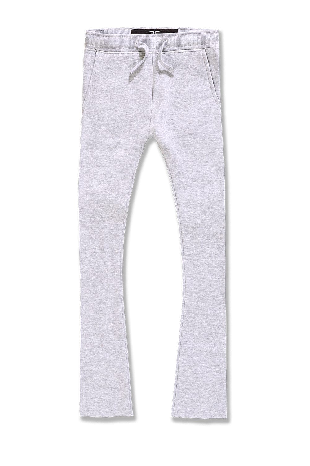 Boys Uptown Stacked Sweatpants-Heather Grey