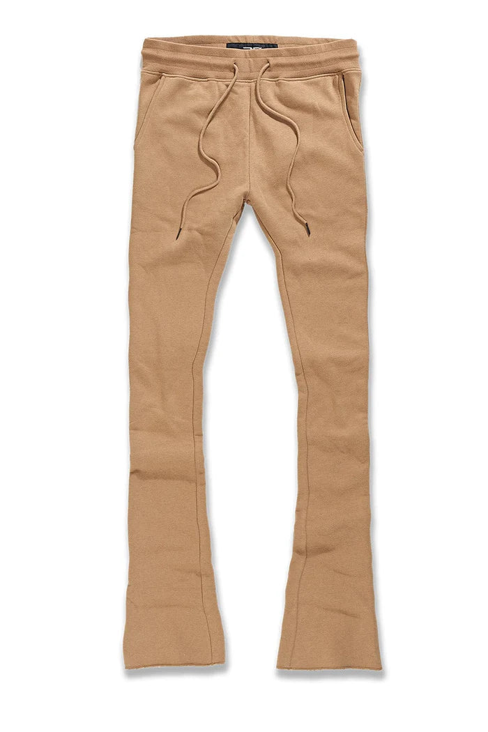 Boys Uptown Stacked Sweatpants- Mocha