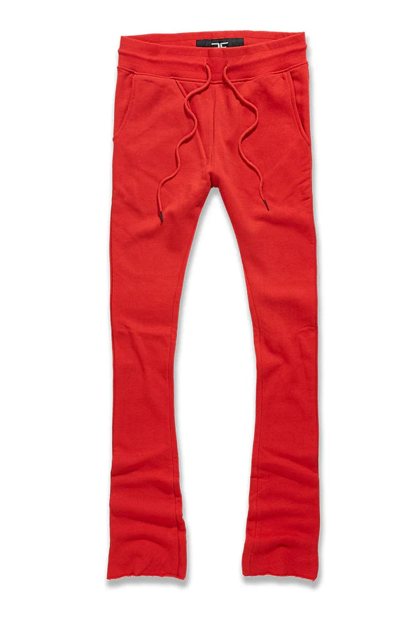 Boys Uptown Stacked Sweatpants-Red