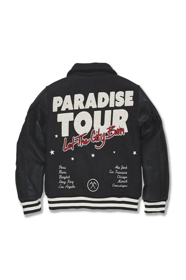Kids Paradise Tour Varsity Jacket (Black)