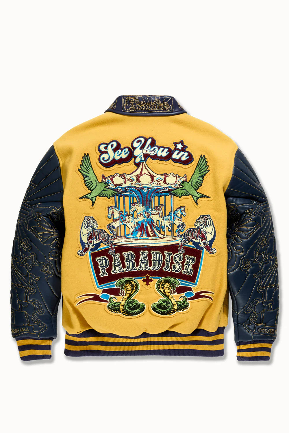 Smoke & Mirrors Varsity Jacket (Mustard)