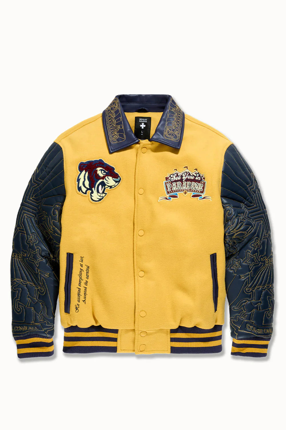 Smoke & Mirrors Varsity Jacket (Mustard)
