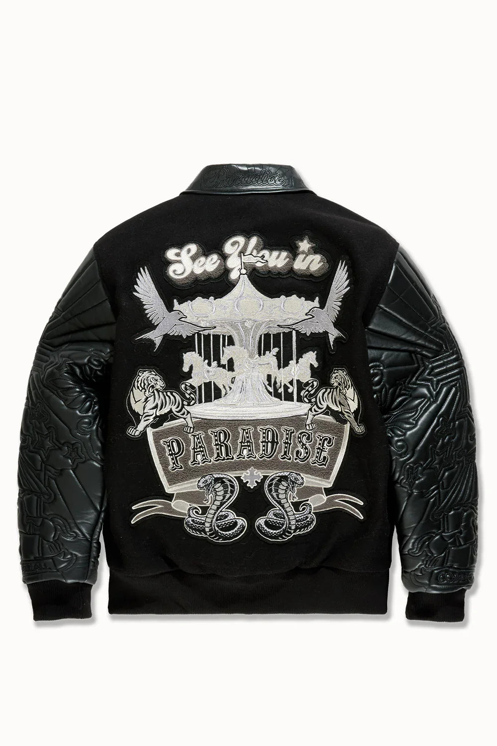 Smoke & Mirrors Varsity Jacket (Noir)