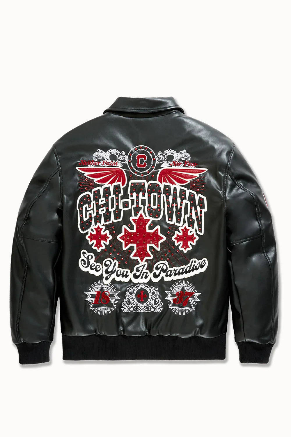 Windy City Varsity Jacket (Black)