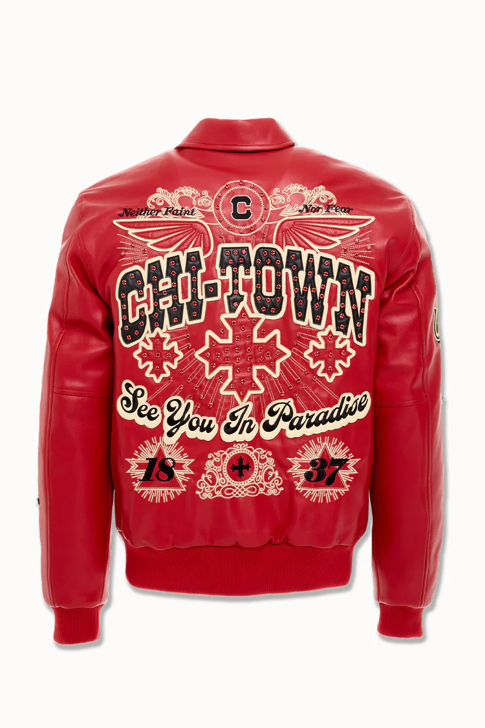 Windy City Varsity Jacket (Red)