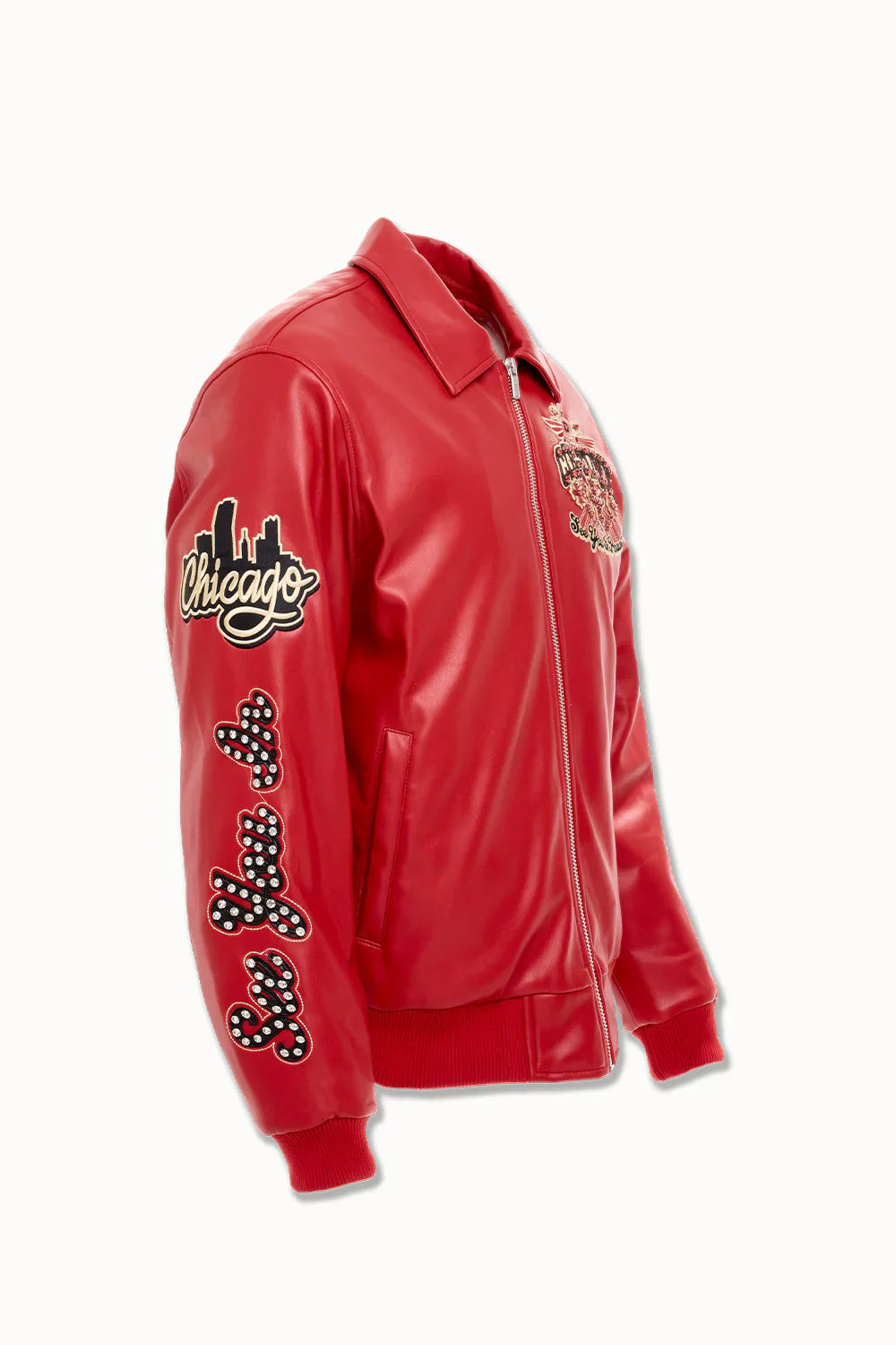 Windy City Varsity Jacket (Red)