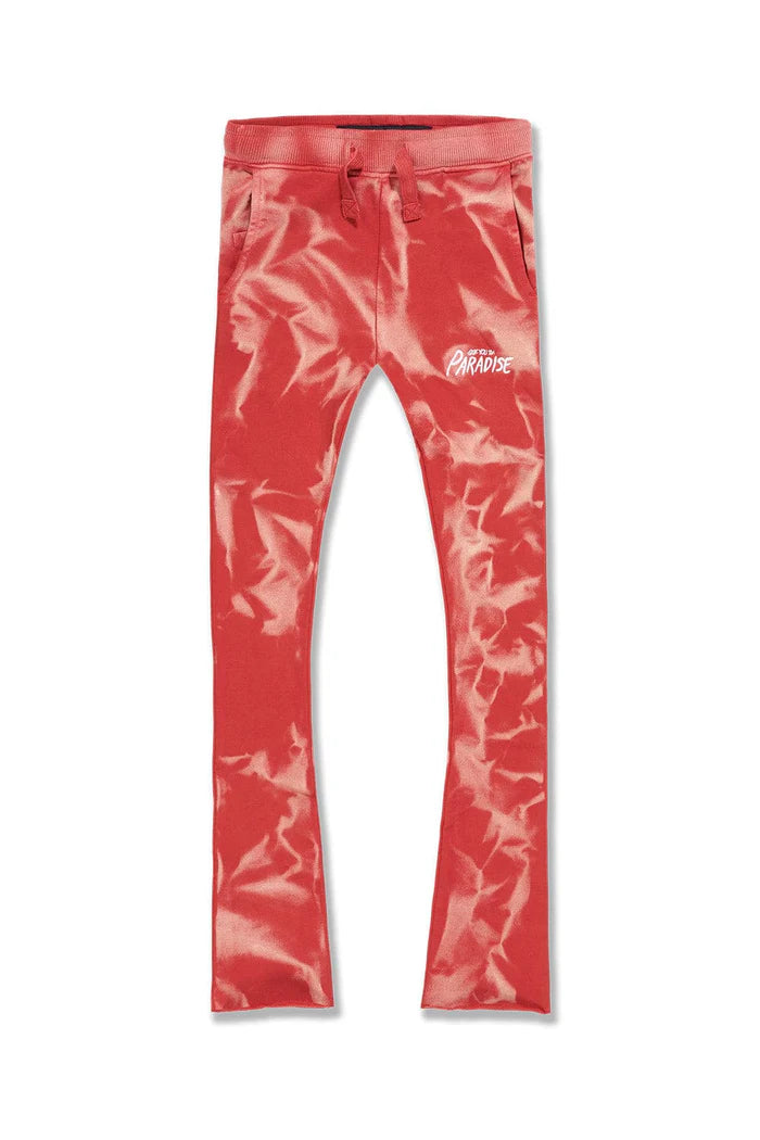 Boys Surfside Stacked Sweatpants - Red