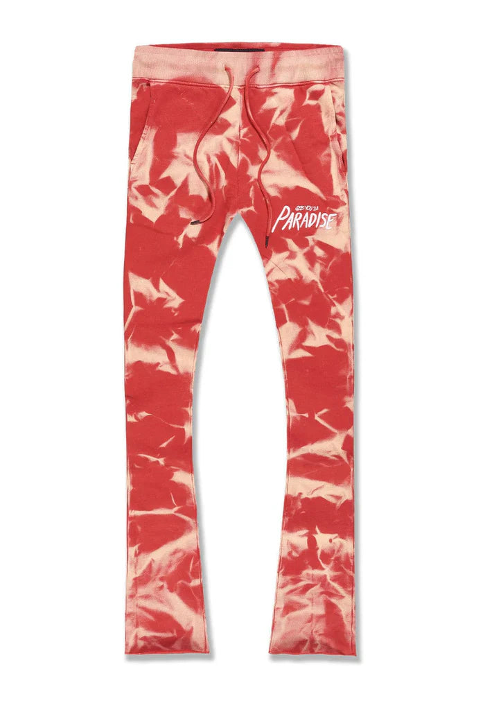 Surfside Stacked Sweatpants -Red