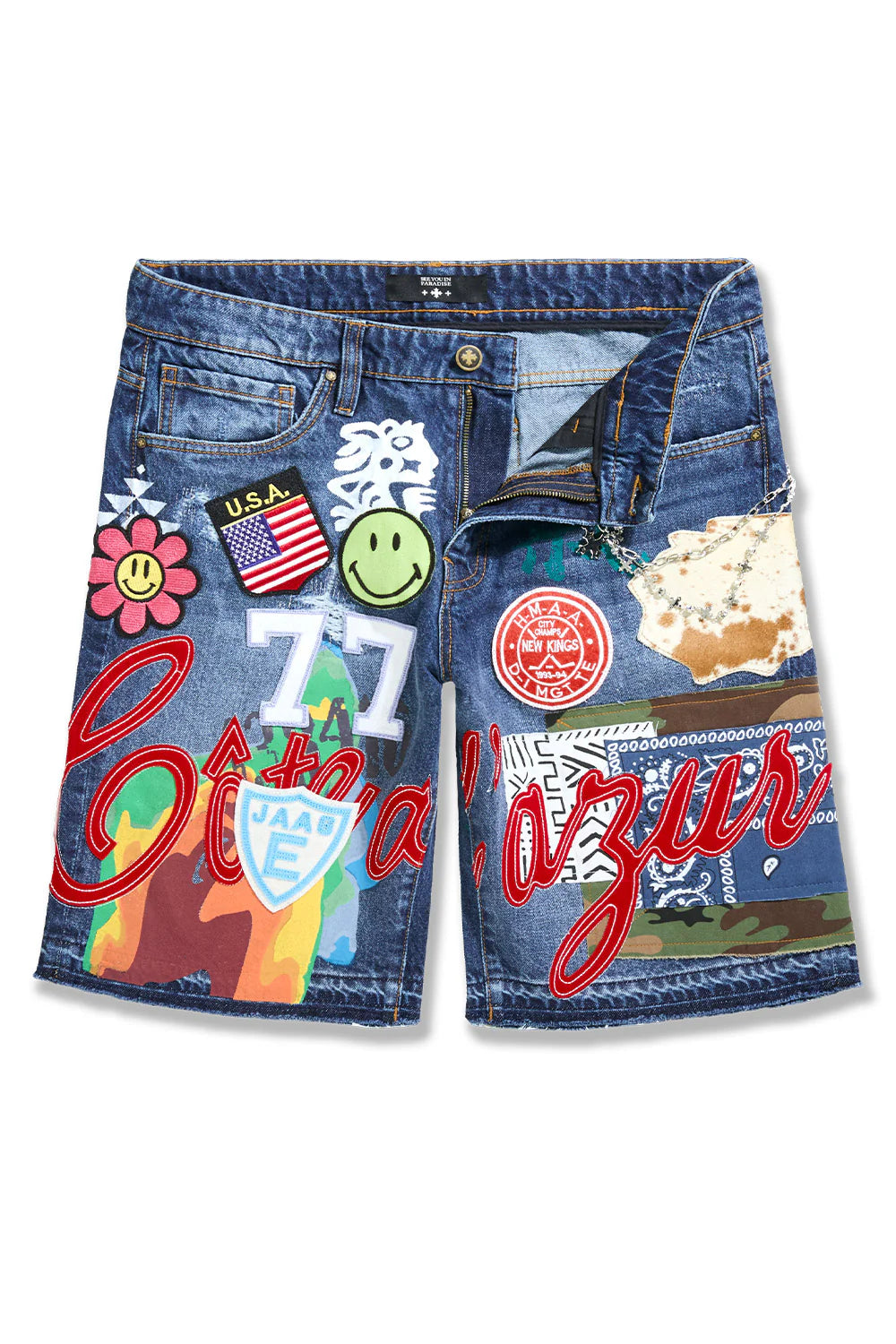Festival Denim Shorts (Aged Wash)