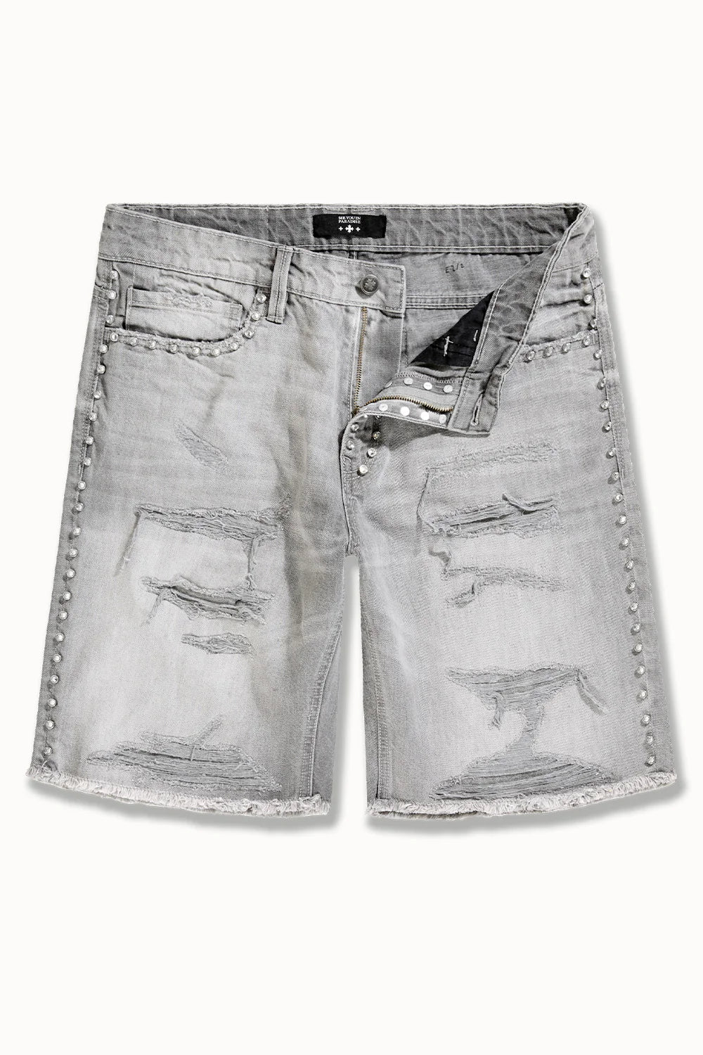 Heavy Metal Denim Shorts - Arctic Grey