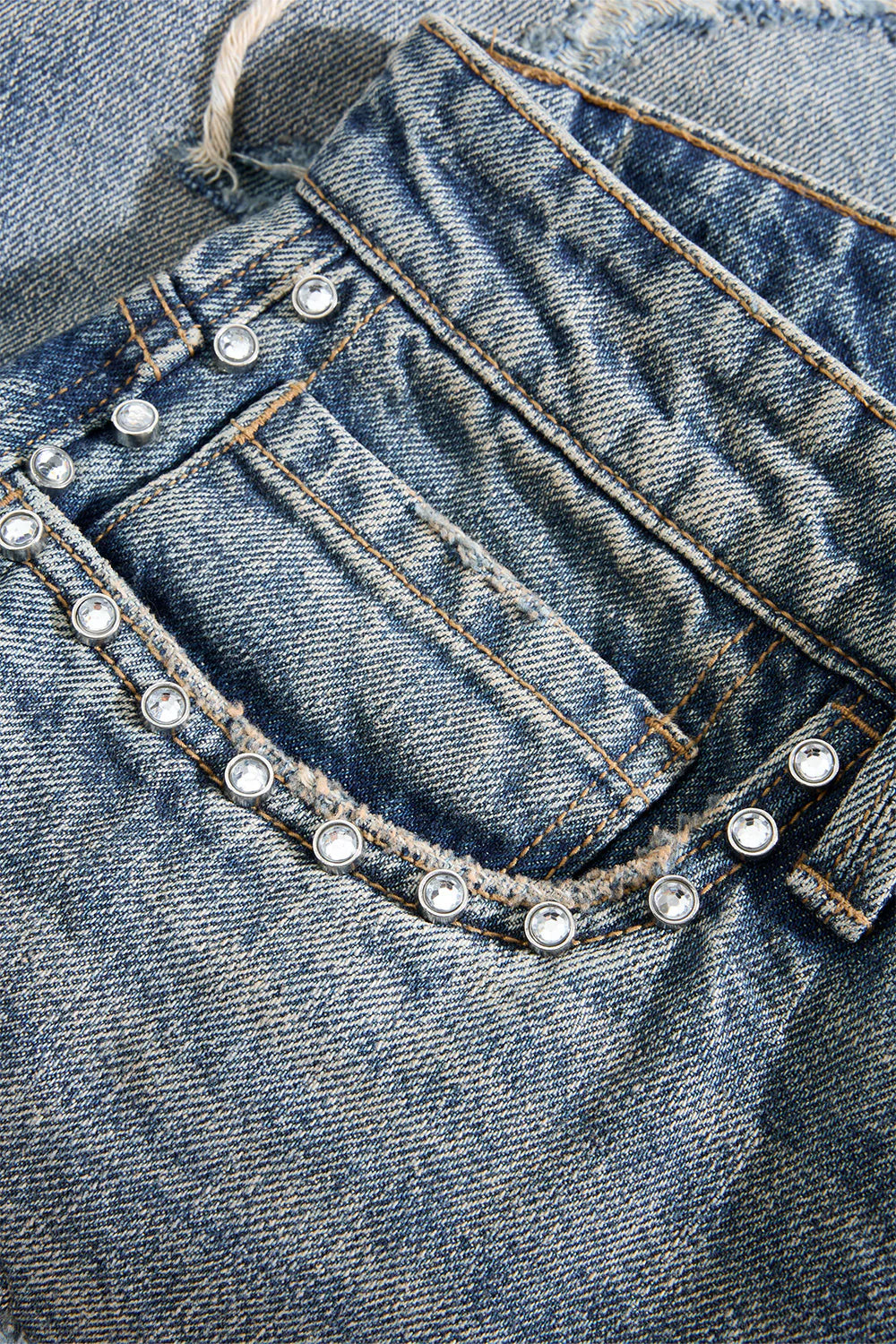 Heavy Metal Denim Shorts - Iced Lager