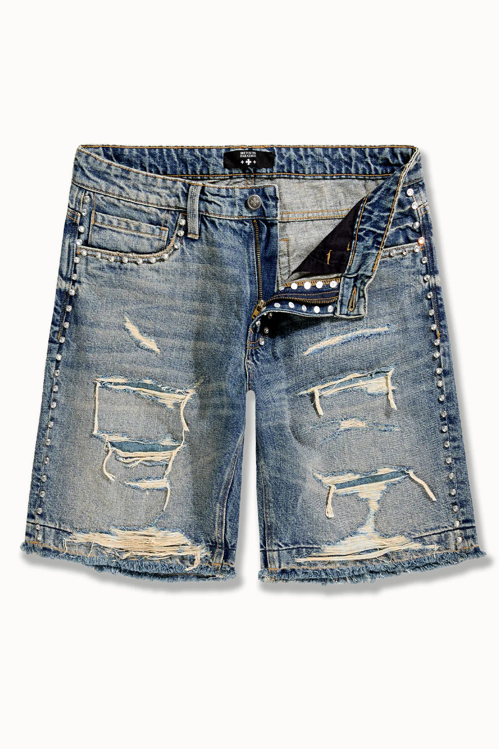 Heavy Metal Denim Shorts - Iced Lager