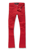Kids Stacked Tribeca Twill Pants (Red)
