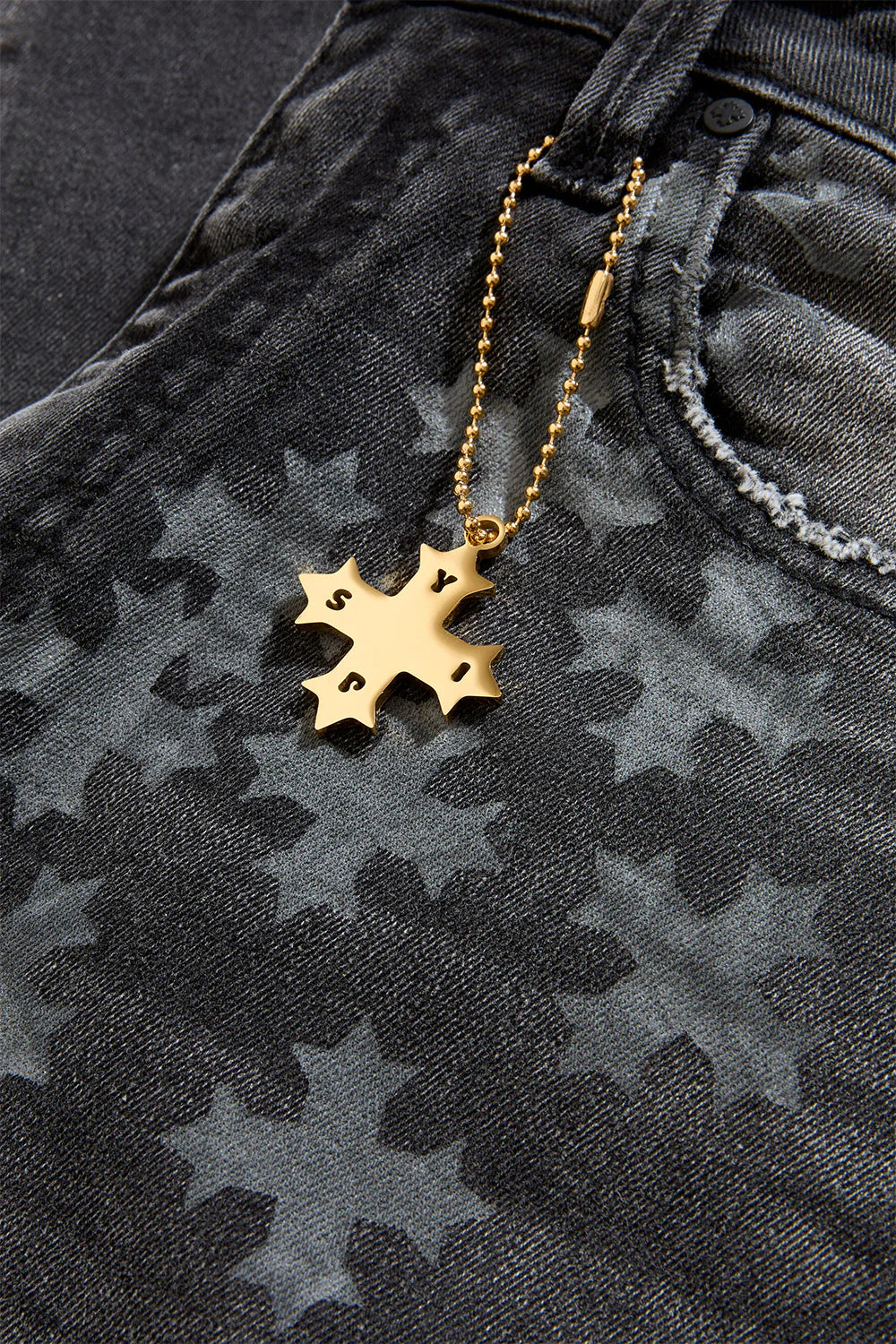 Super Skinny Stacked Forbidden Fruit Denim (Black Shadow)