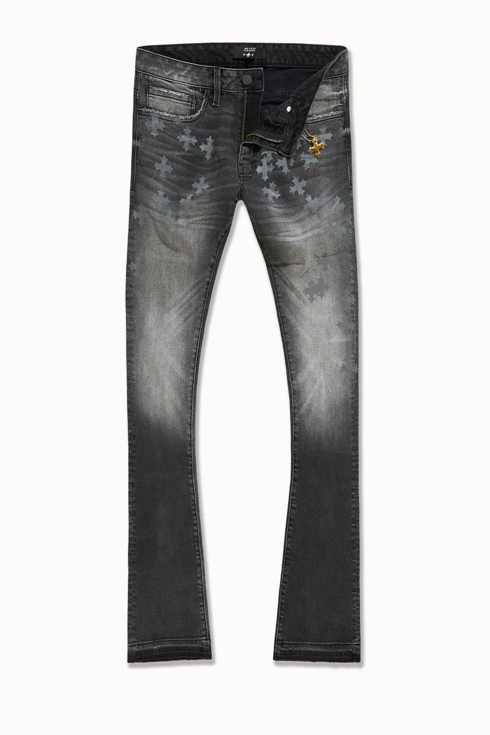 Super Skinny Stacked Forbidden Fruit Denim (Black Shadow)