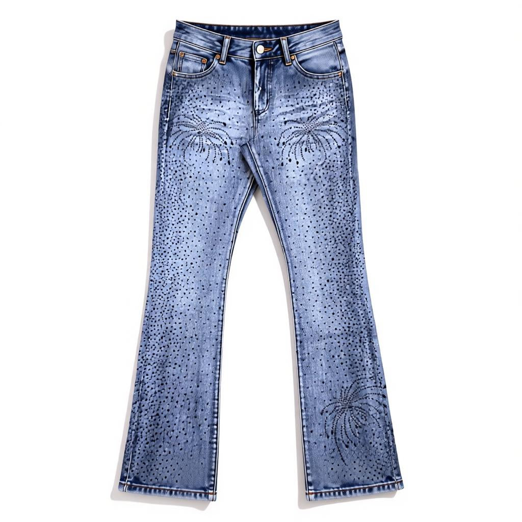 RST-6028 GREY REELISTIK DIAMOND FLARED DENIM