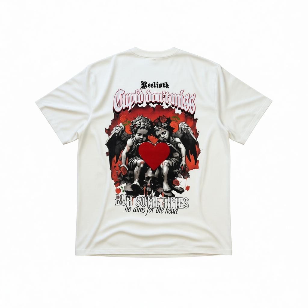 RST-112 WHT REELISTIK DON'T MISS GRAPHIC HEAVY WEIGHT TEE