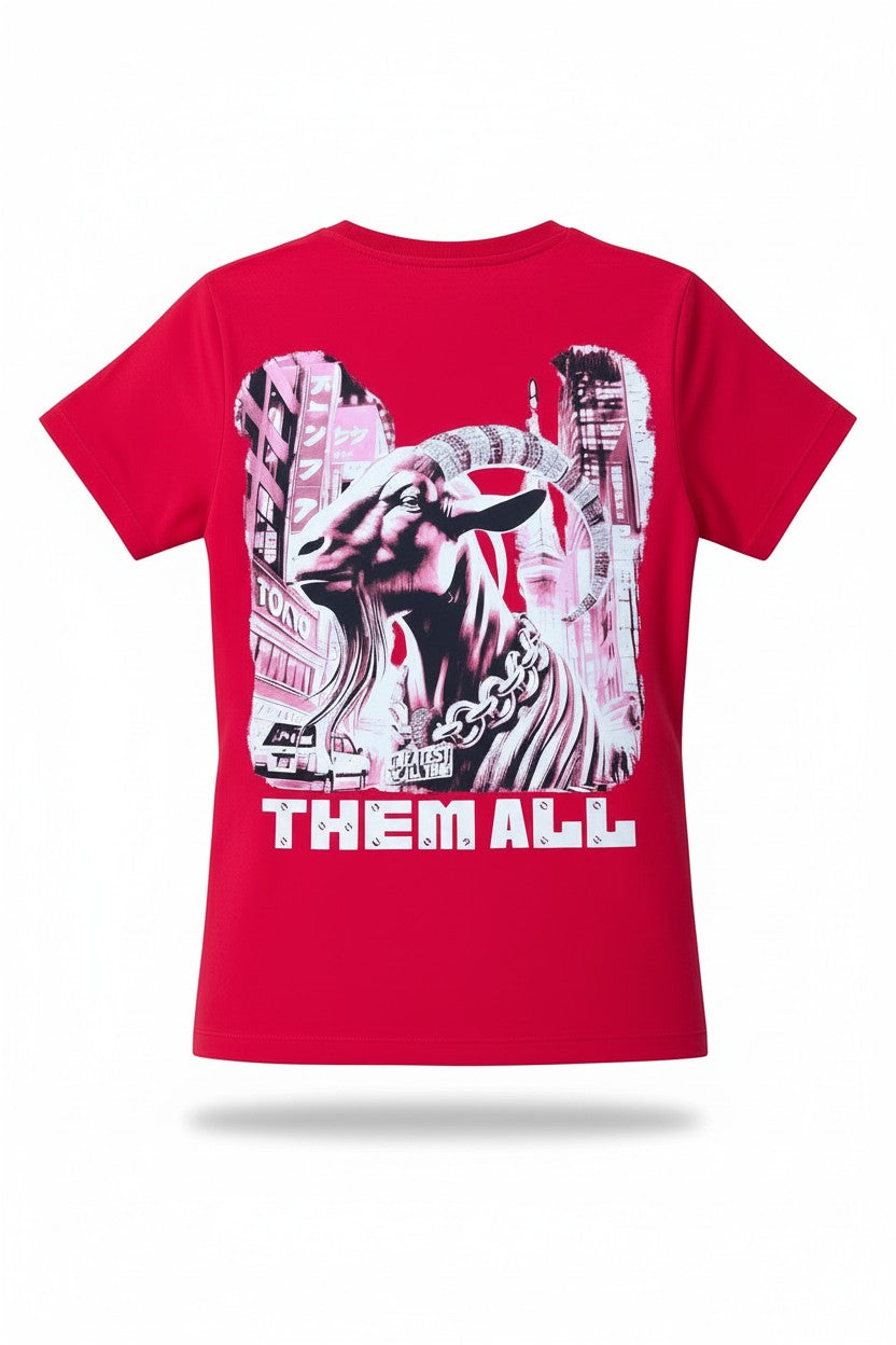 KIDS GOATEST OF ALL STONED OUT TSHIRT- RED