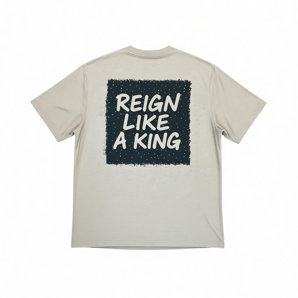 RST-126 GRY REELISTIK REIGN DIAMOND HEAVY WEIGHT TEE