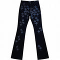 KIDS STAMPED PRINT STACKED JEANS-BLACK