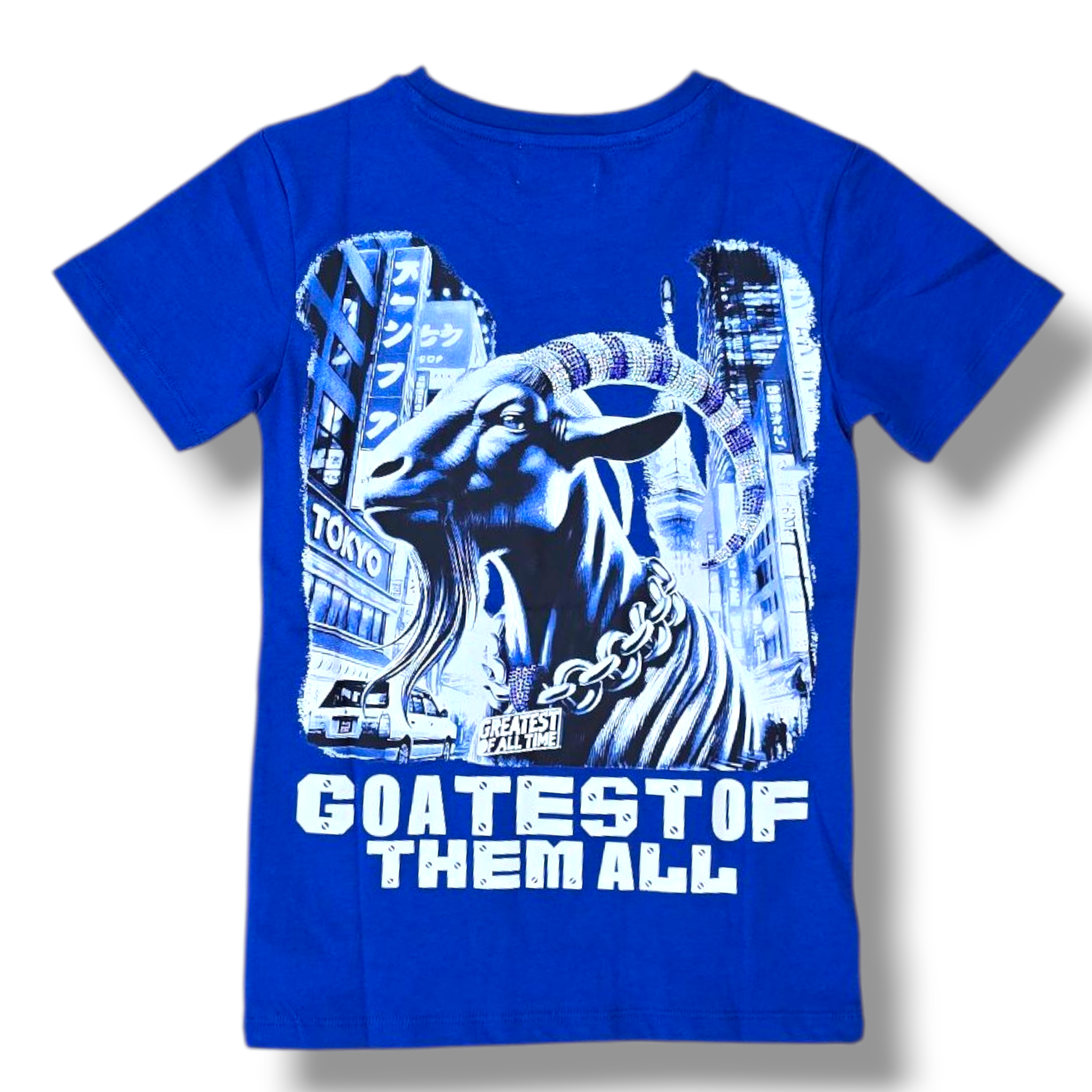 KIDS GOATEST OF ALL STONED OUT TSHIRT- ROYAL BLUE