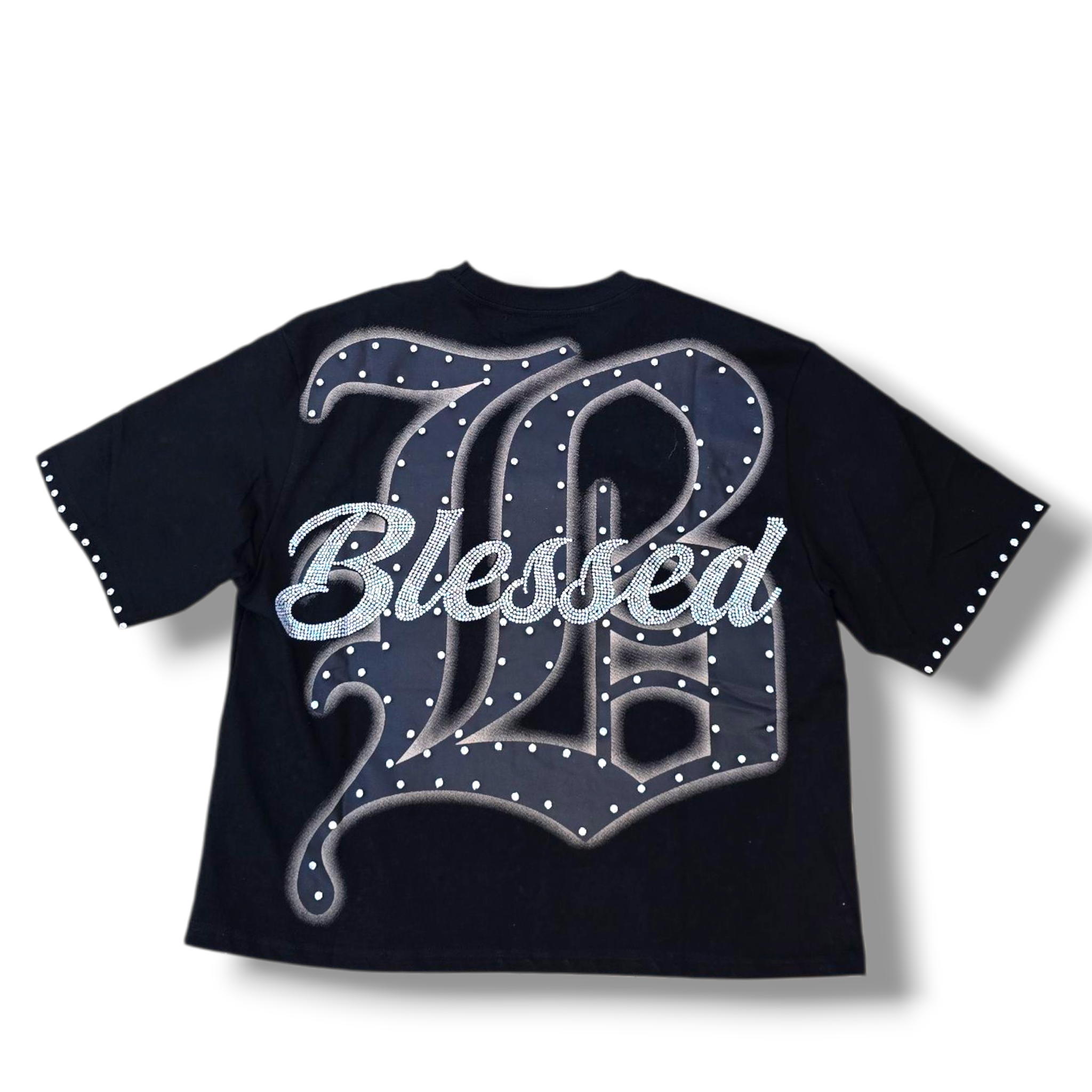 BLESSED ANGEL BOXY FIT TEE - BLACK