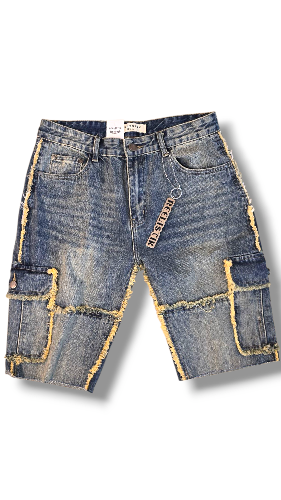 RST- 605- VINTAGE BLUE REGENT PREMIUM STRETCH DENIM JORTS