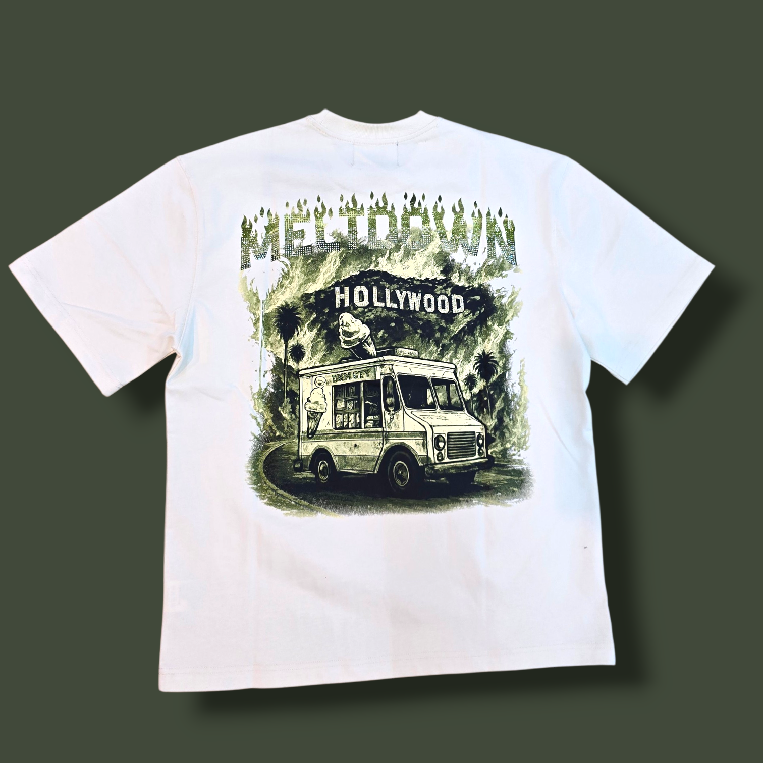 TAN - MELTDOWN ON SUNSET STONE SHIRT