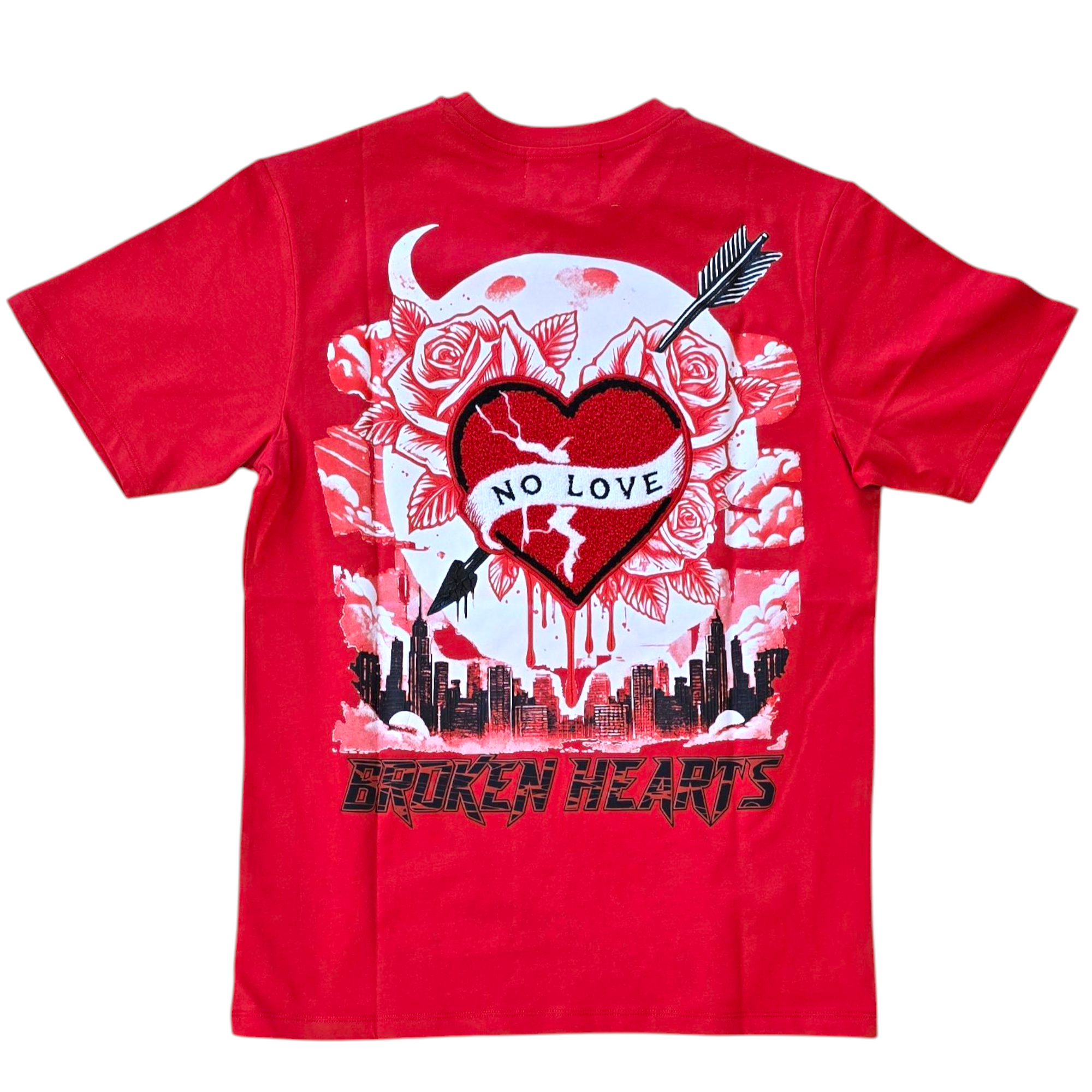 BROKEN HEARTS T SHIRT- RED DNM-2406
