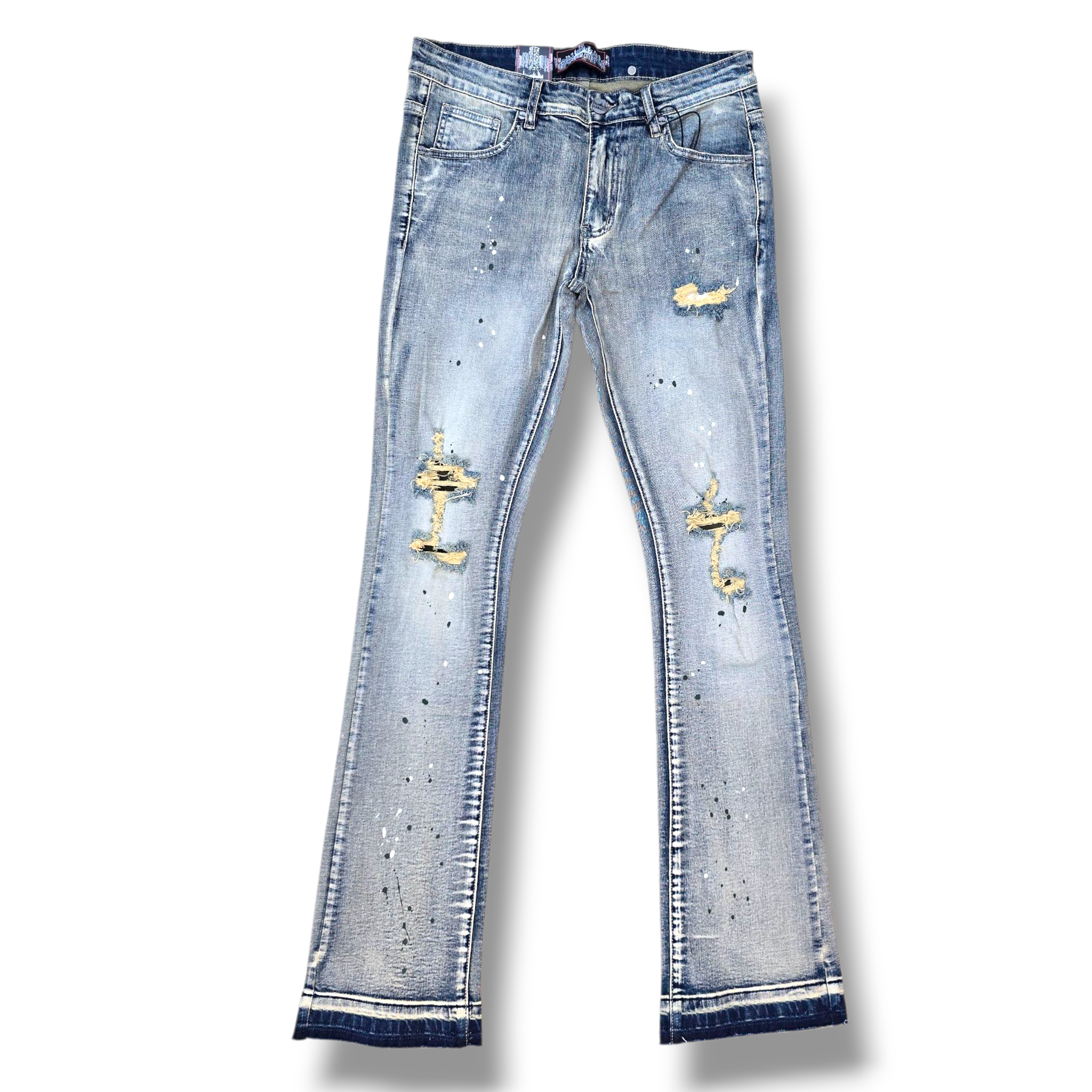 RIP N REPAIR DARK VINTAGE WASH WITH OLIVE STITCH